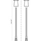 Z-Lite Rainer 5015PHBR-519P-BK 4-Light Black Aluminum Outdoor Post Mounted Fixture With Clear Seedy Glass Shade