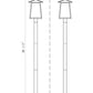 Z-Lite Rainer 5015PHBR-567P-BK 4-Light Black Aluminum Outdoor Post Mounted Fixture With Clear Seedy Glass Shade