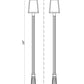 Z-Lite Rainer 5015PHXLR-519P-BK 5-Light Black Aluminum Outdoor Post Mounted Fixture With Clear Seedy Glass Shade