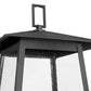 Z-Lite Rainer 5015PHXLR-564P-BK 5-Light Black Aluminum Outdoor Post Mounted Fixture With Clear Seedy Glass Shade