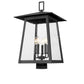 Z-Lite Rainer 5015PHXLS-BK 5-Light Black Aluminum Outdoor Post Mount Fixture With Clear Seedy Glass Shade