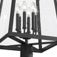 Z-Lite Rainer 5015PHXXLR-511P-BK 6-Light Black Aluminum Outdoor Post Mounted Fixture With Clear Seedy Glass Shade