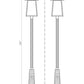 Z-Lite Rainer 5015PHXXLR-511P-BK 6-Light Black Aluminum Outdoor Post Mounted Fixture With Clear Seedy Glass Shade