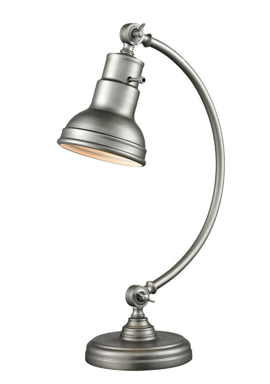 Z-Lite Ramsay 7" 1-Light Burnished Silver Steel Table Lamp