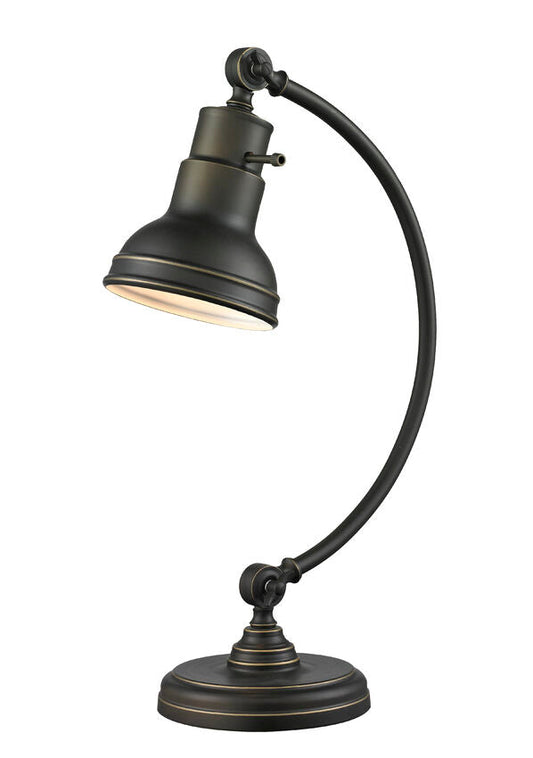 Z-Lite Ramsay 7" 1-Light Olde Bronze Steel Table Lamp