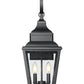 Z-Lite Raphael 2-Light Sand Black Aluminum Frame Clear Seedy Glass Shade Outdoor Wall Light