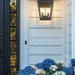 Z-Lite Raphael 2-Light Sand Black Aluminum Frame Clear Seedy Glass Shade Outdoor Wall Light
