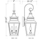 Z-Lite Raphael 2-Light Sand Black Aluminum Frame Clear Seedy Glass Shade Outdoor Wall Light
