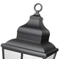 Z-Lite Raphael 3-Light Sand Black Aluminum Frame Clear Seedy Glass Shade Outdoor Post Mounted Fixture