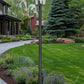 Z-Lite Raphael 3-Light Sand Black Aluminum Frame Clear Seedy Glass Shade Outdoor Post Mounted Fixture