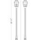 Z-Lite Raphael 3-Light Sand Black Aluminum Frame Clear Seedy Glass Shade Outdoor Post Mounted Fixture