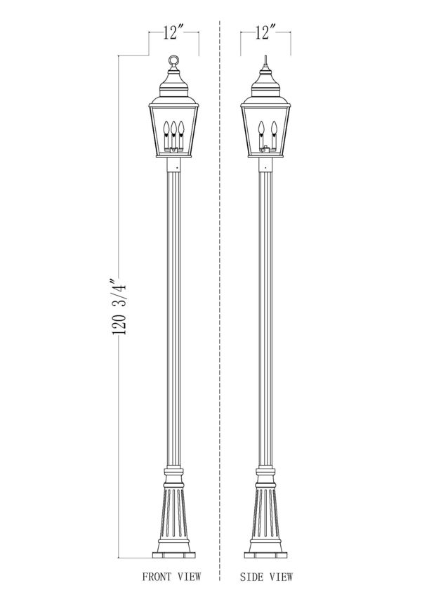Z-Lite Raphael 3-Light Sand Black Aluminum Frame Clear Seedy Glass Shade Outdoor Post Mounted Fixture