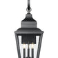 Z-Lite Raphael 3-Light Sand Black Aluminum Frame Clear Seedy Glass Shade Outdoor Wall Light