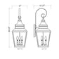 Z-Lite Raphael 3-Light Sand Black Aluminum Frame Clear Seedy Glass Shade Outdoor Wall Light
