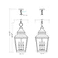 Z-Lite Raphael 4-Light Sand Black Aluminum Frame Clear Seedy Glass Shade Outdoor Chain Mount Ceiling Fixture