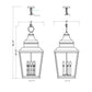 Z-Lite Raphael 5-Light Sand Black Aluminum Frame Clear Seedy Glass Shade Outdoor Chain Mount Ceiling Fixture