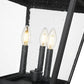 Z-Lite Raphael 5029PHBR-519P-BK 3-Light Sand Black Aluminum Frame Clear Seedy Glass Shade Outdoor Post Mounted Fixture