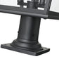 Z-Lite Raphael 5029PHBR-533PM-BK 3-Light Sand Black Aluminum Frame Clear Seedy Glass Shade Outdoor Pier Mounted Fixture