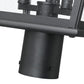 Z-Lite Raphael 5029PHBR-BK 3-Light Sand Black Aluminum Frame Clear Seedy Glass Shade Outdoor Post Mounted Fixture