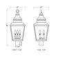 Z-Lite Raphael 5029PHBR-BK 3-Light Sand Black Aluminum Frame Clear Seedy Glass Shade Outdoor Post Mounted Fixture