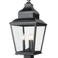 Z-Lite Raphael 5029PHBS-BK 3-Light Sand Black Aluminum Frame Clear Seedy Glass Shade Outdoor Post Mount Fixture