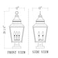 Z-Lite Raphael 5029PHBS-SQPM-BK 3-Light Sand Black Aluminum Frame Clear Seedy Glass Shade Outdoor Pier Mounted Fixture