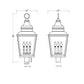 Z-Lite Raphael 5029PHXLR-BK 4-Light Sand Black Aluminum Frame Clear Seedy Glass Shade Outdoor Post Mounted Fixture