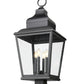 Z-Lite Raphael 5029PHXLS-BK 4-Light Sand Black Aluminum Frame Clear Seedy Glass Shade Outdoor Post Mounted Fixture