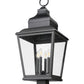Z-Lite Raphael 5029PHXLS-BK 4-Light Sand Black Aluminum Frame Clear Seedy Glass Shade Outdoor Post Mounted Fixture