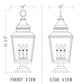 Z-Lite Raphael 5029PHXLS-LSQPM-BK 4-Light Sand Black Aluminum Frame Clear Seedy Glass Shade Outdoor Pier Mounted Fixture