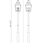 Z-Lite Raphael 5029PHXXLR-5010P-BK 5-Light Sand Black Aluminum Frame Clear Seedy Glass Shade Outdoor Post Mounted Fixture