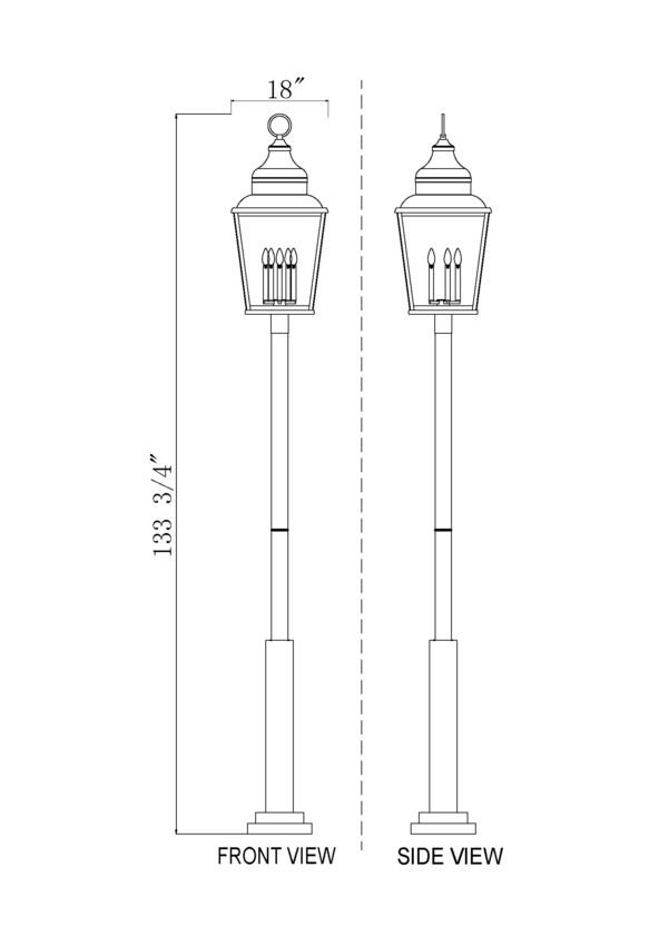 Z-Lite Raphael 5029PHXXLR-5010P-BK 5-Light Sand Black Aluminum Frame Clear Seedy Glass Shade Outdoor Post Mounted Fixture