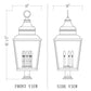 Z-Lite Raphael 5029PHXXLR-533PM-BK 5-Light Sand Black Aluminum Frame Clear Seedy Glass Shade Outdoor Pier Mounted Fixture