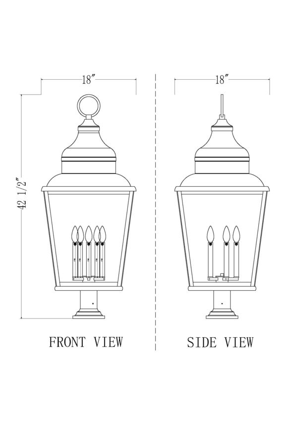 Z-Lite Raphael 5029PHXXLR-533PM-BK 5-Light Sand Black Aluminum Frame Clear Seedy Glass Shade Outdoor Pier Mounted Fixture