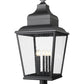 Z-Lite Raphael 5029PHXXLR-533PM-BK 5-Light Sand Black Aluminum Frame Clear Seedy Glass Shade Outdoor Pier Mounted Fixture