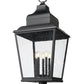 Z-Lite Raphael 5029PHXXLR-BK 5-Light Sand Black Aluminum Frame Clear Seedy Glass Shade Outdoor Post Mount Fixture