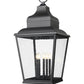 Z-Lite Raphael 5029PHXXLR-BK 5-Light Sand Black Aluminum Frame Clear Seedy Glass Shade Outdoor Post Mount Fixture
