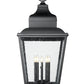 Z-Lite Raphael 5029PHXXLS-BK 5-Light Sand Black Aluminum Frame Clear Seedy Glass Shade Outdoor Post Mount Fixture