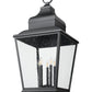 Z-Lite Raphael 5029PHXXLS-BK 5-Light Sand Black Aluminum Frame Clear Seedy Glass Shade Outdoor Post Mount Fixture