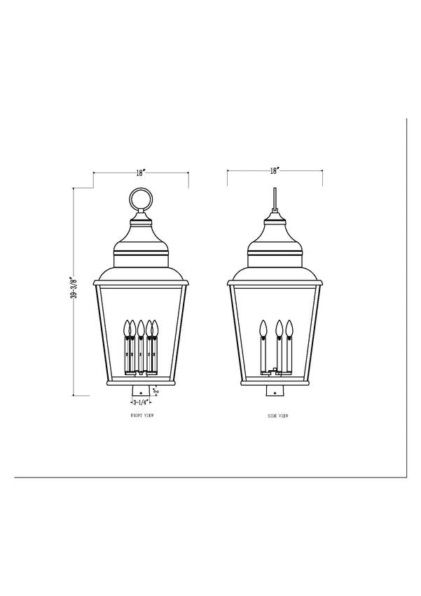 Z-Lite Raphael 5029PHXXLS-BK 5-Light Sand Black Aluminum Frame Clear Seedy Glass Shade Outdoor Post Mount Fixture