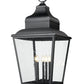 Z-Lite Raphael 5029PHXXLS-BK 5-Light Sand Black Aluminum Frame Clear Seedy Glass Shade Outdoor Post Mount Fixture