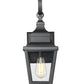 Z-Lite Raphael 5029S-BK 1-Light Sand Black Aluminum Frame Clear Seedy Glass Shade Outdoor Wall Light