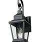 Z-Lite Raphael 5029S-BK 1-Light Sand Black Aluminum Frame Clear Seedy Glass Shade Outdoor Wall Light