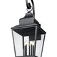 Z-Lite Raphael 5029XXL-BK 5-Light Sand Black Aluminum Frame Clear Seedy Glass Shade Outdoor Wall Light