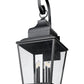 Z-Lite Raphael 5029XXL-BK 5-Light Sand Black Aluminum Frame Clear Seedy Glass Shade Outdoor Wall Light