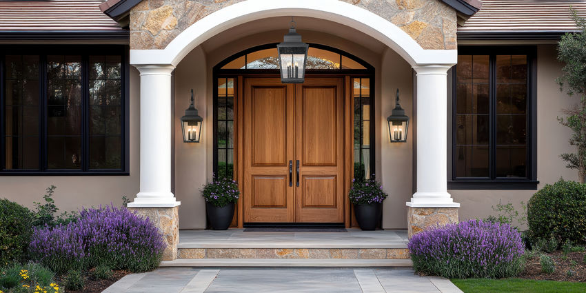 Z-Lite Raphael 5029XXL-BK 5-Light Sand Black Aluminum Frame Clear Seedy Glass Shade Outdoor Wall Light