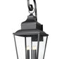 Z-Lite Raphael 5029XXL-BK 5-Light Sand Black Aluminum Frame Clear Seedy Glass Shade Outdoor Wall Light