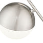 Z-Lite Realm Sphere 11" 1-Light Medium Base Brushed Nickel Steel Matte Opal Glass Shade Pendant Lighting