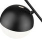 Z-Lite Realm Sphere 11" 1-Light Medium Base Matte Black Steel Matte Opal Glass Shade Pendant Lighting