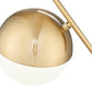 Z-Lite Realm Sphere 11" 1-Light Medium Base Modern Gold Steel Matte Opal Glass Shade Pendant Lighting